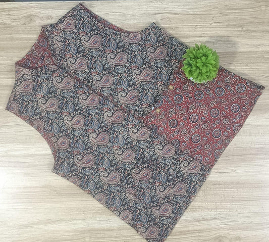 Ajrakh Printed Ethnic Reversible Jacket for Women
