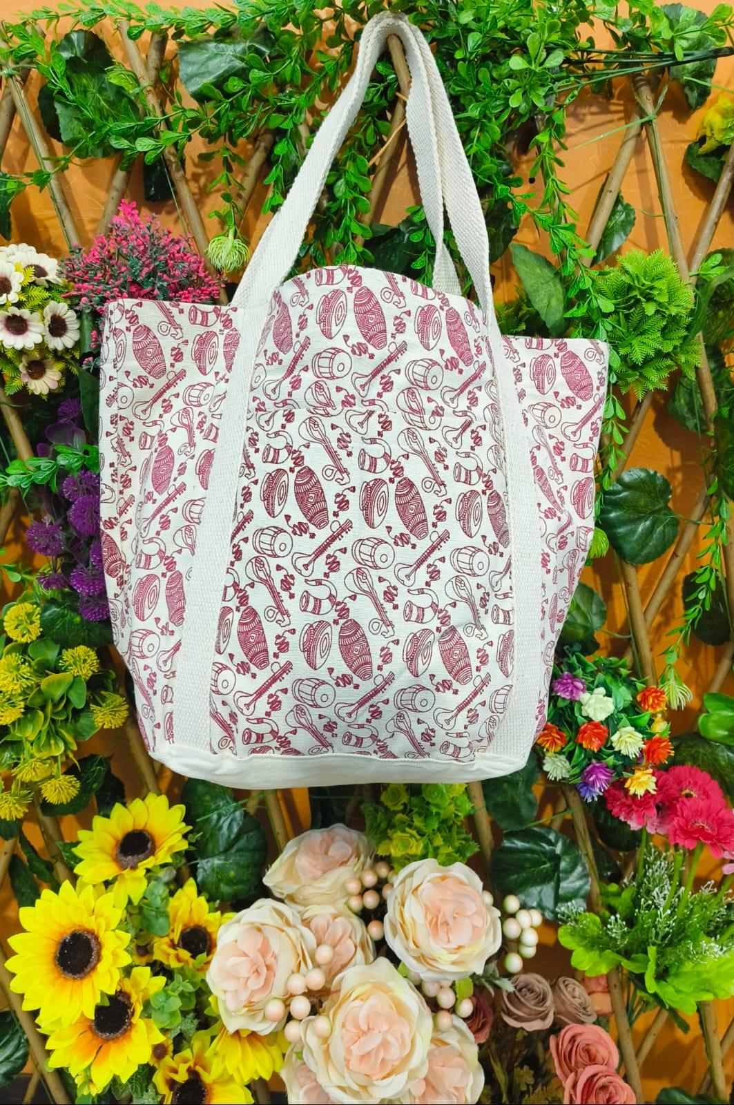 Ethnic Prints Canvas Fabric Bag