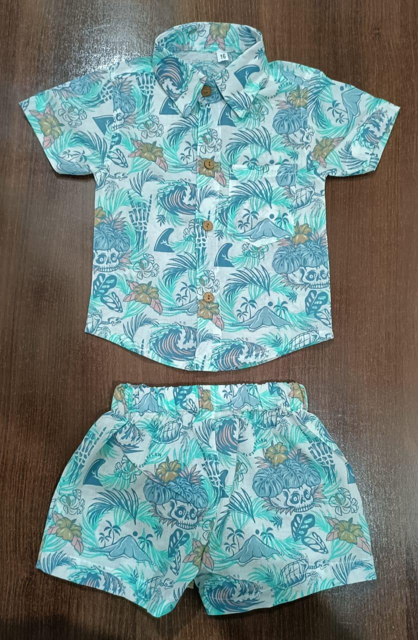 Boy's Ethnic Multi Color Print Co-Ord Set