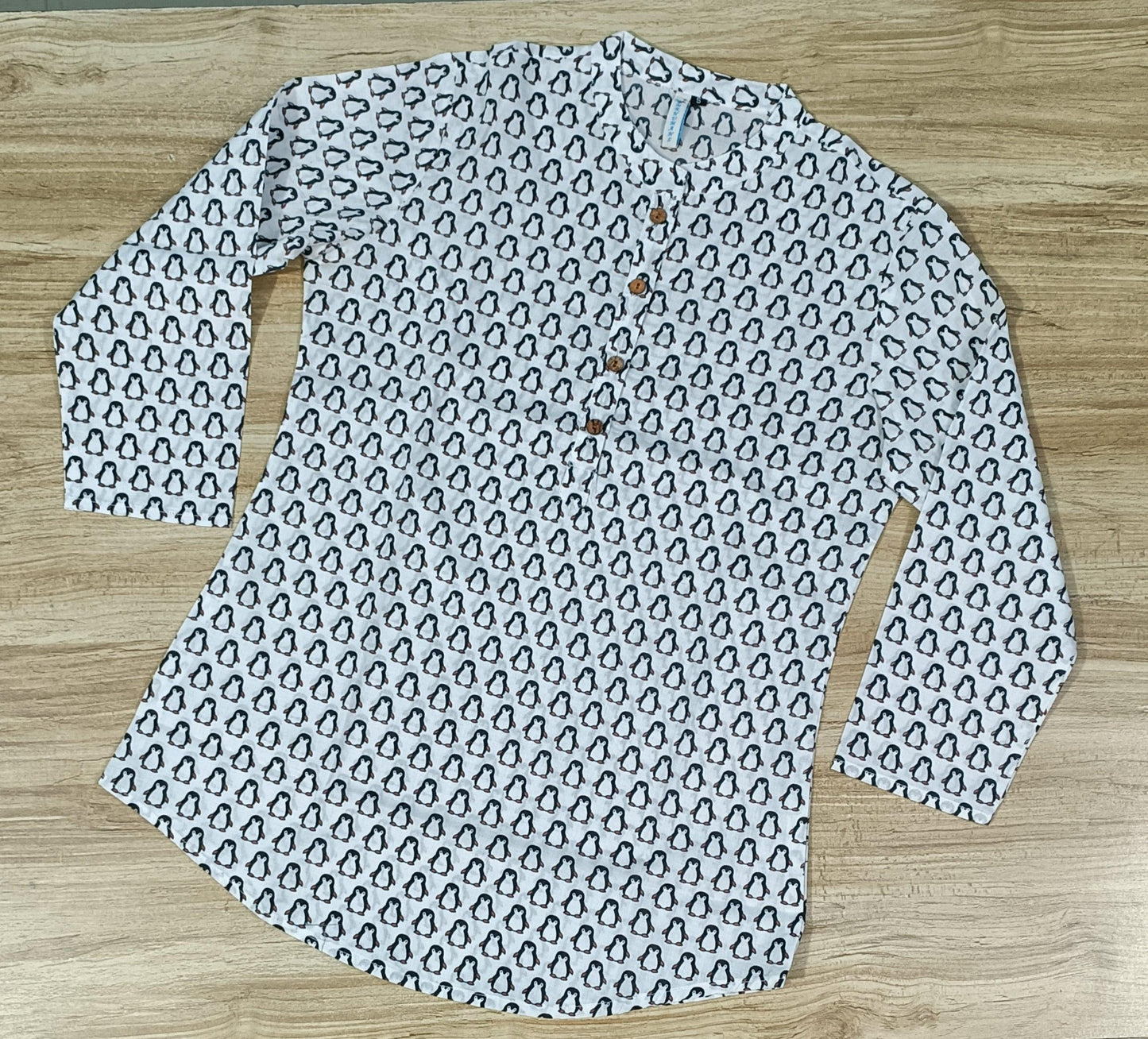 Women's Penguin Printed Cotton Kurta