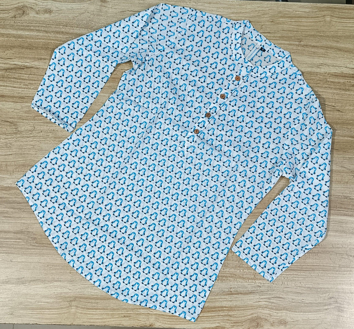 Women's Penguin Printed Cotton Kurta