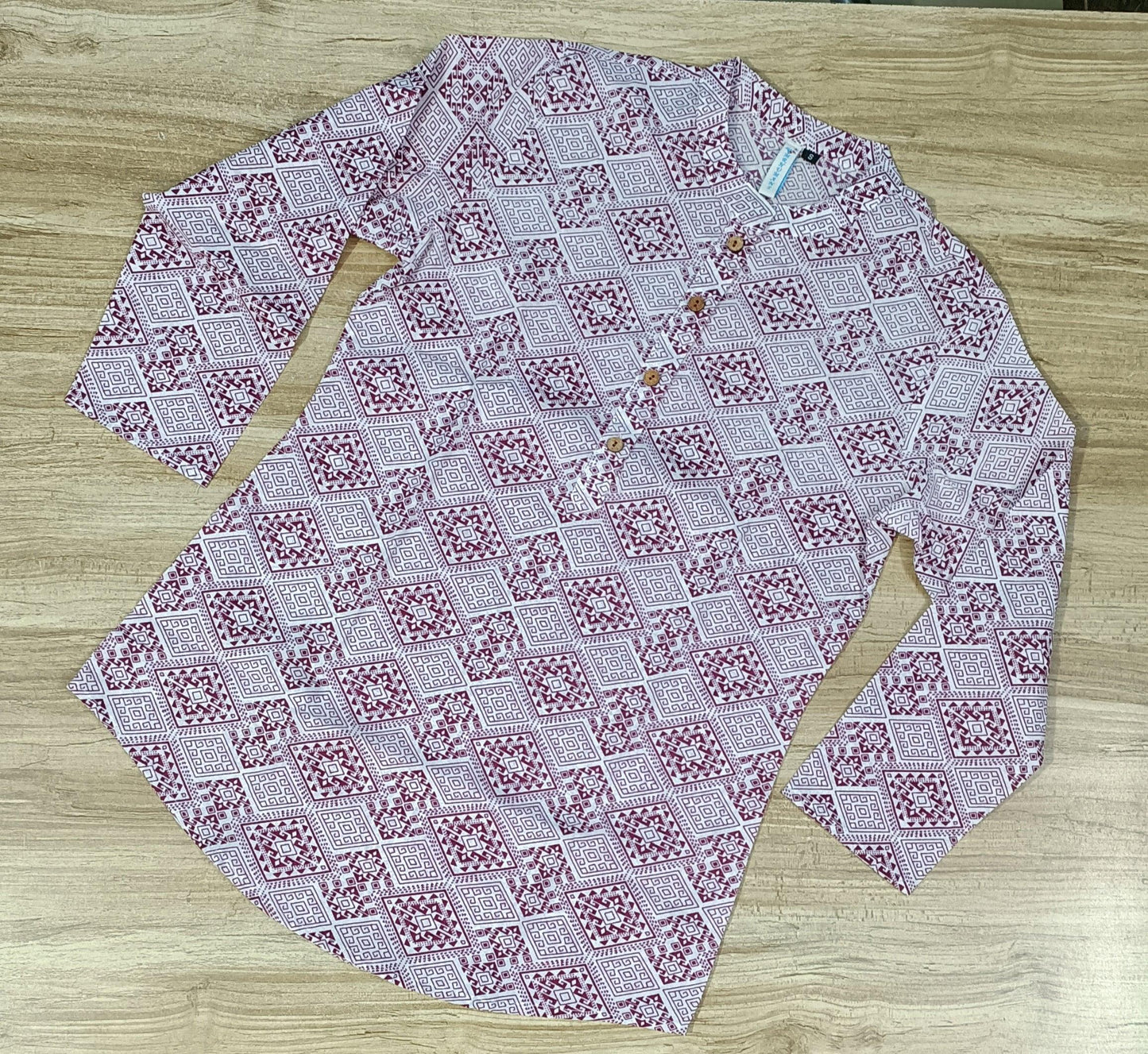 Women's Geometry Printed Cotton Kurta