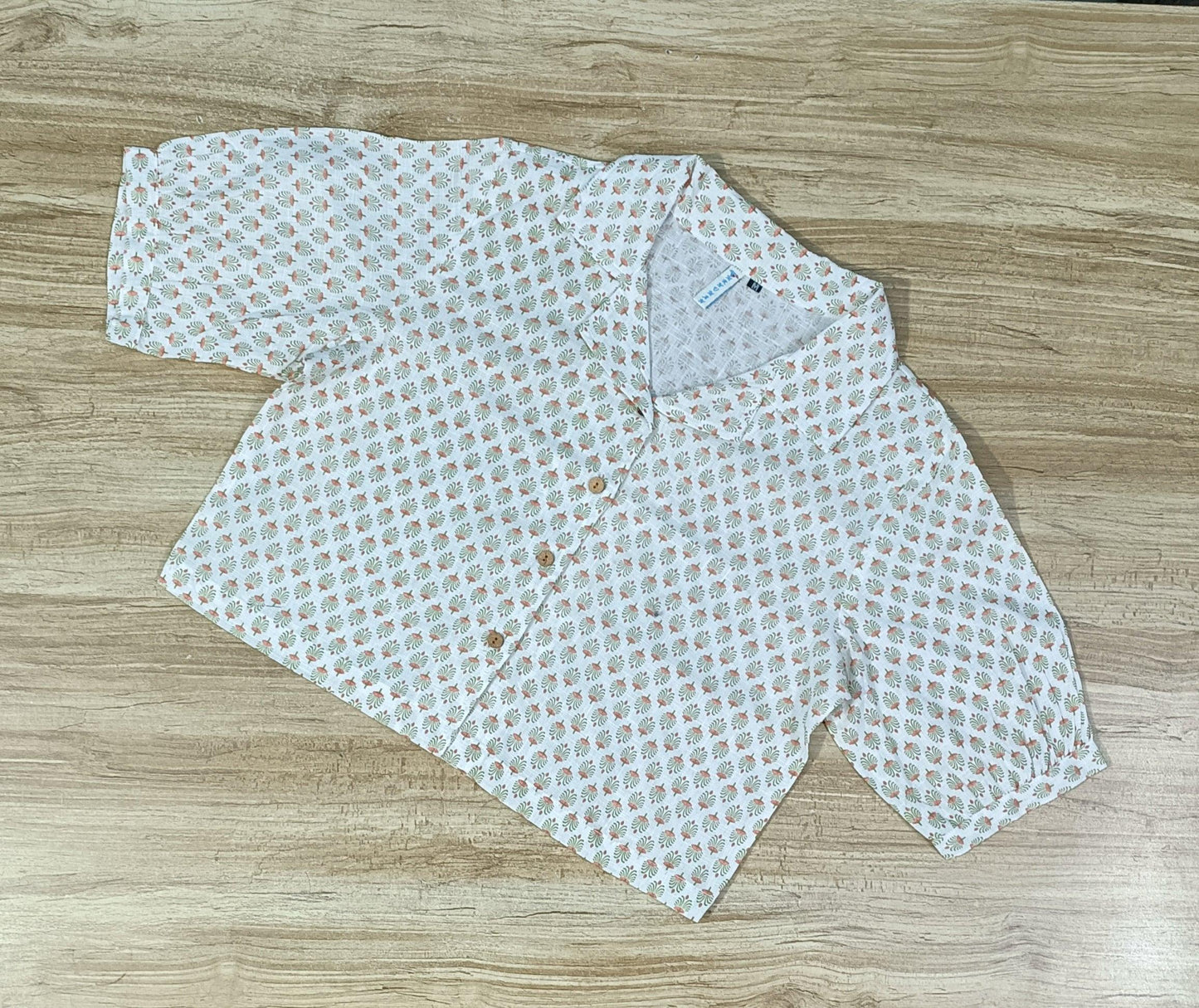 Women's Buti Printed Cotton Crop-Top