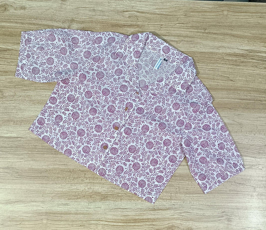 Women's Floral Printed Cotton Crop-Top