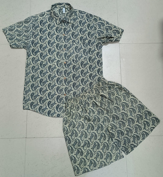 Men Paisley Printed Co-Ord Set