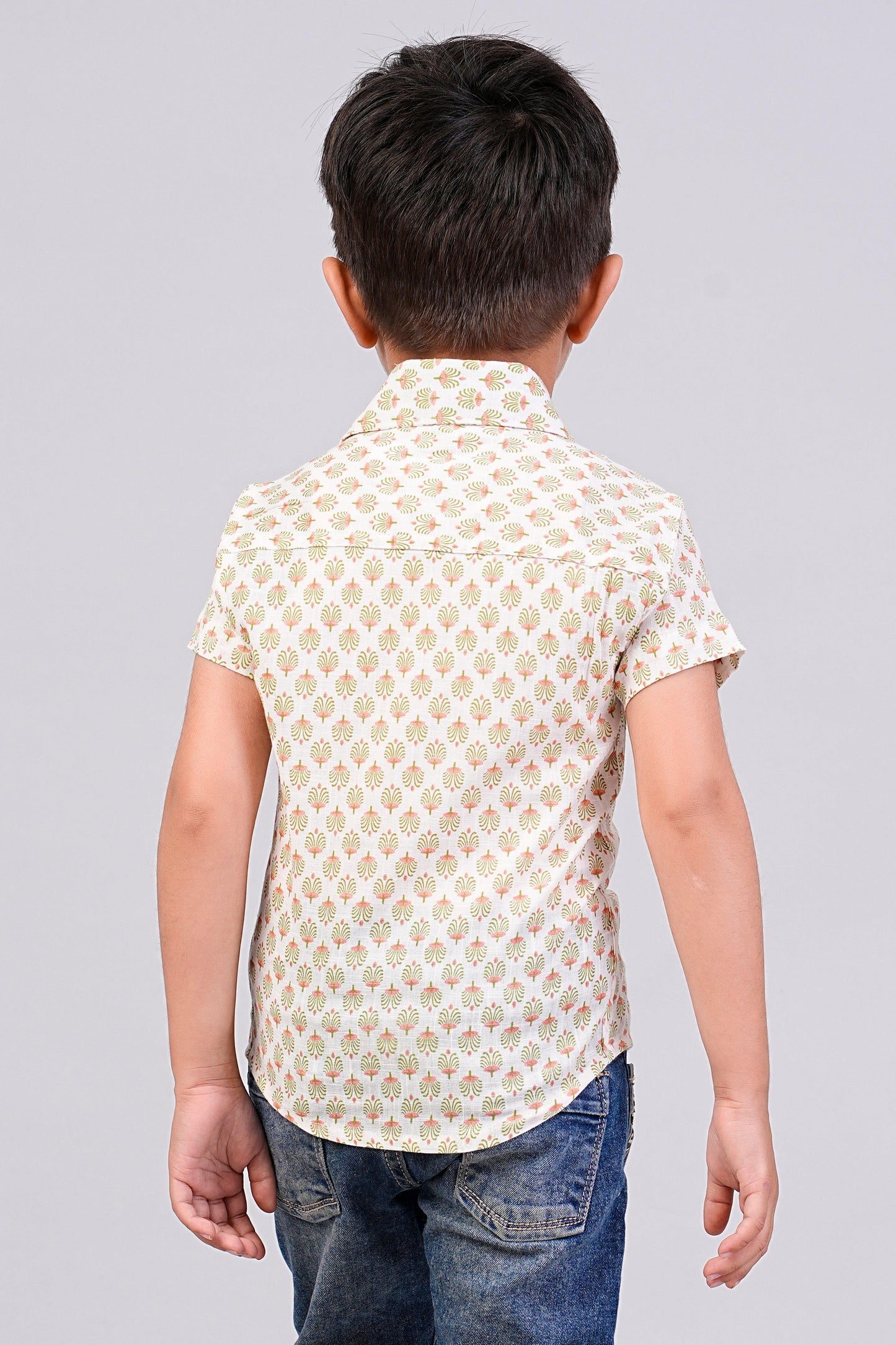 Boy's Buti Printed Half-Sleeves Shirts