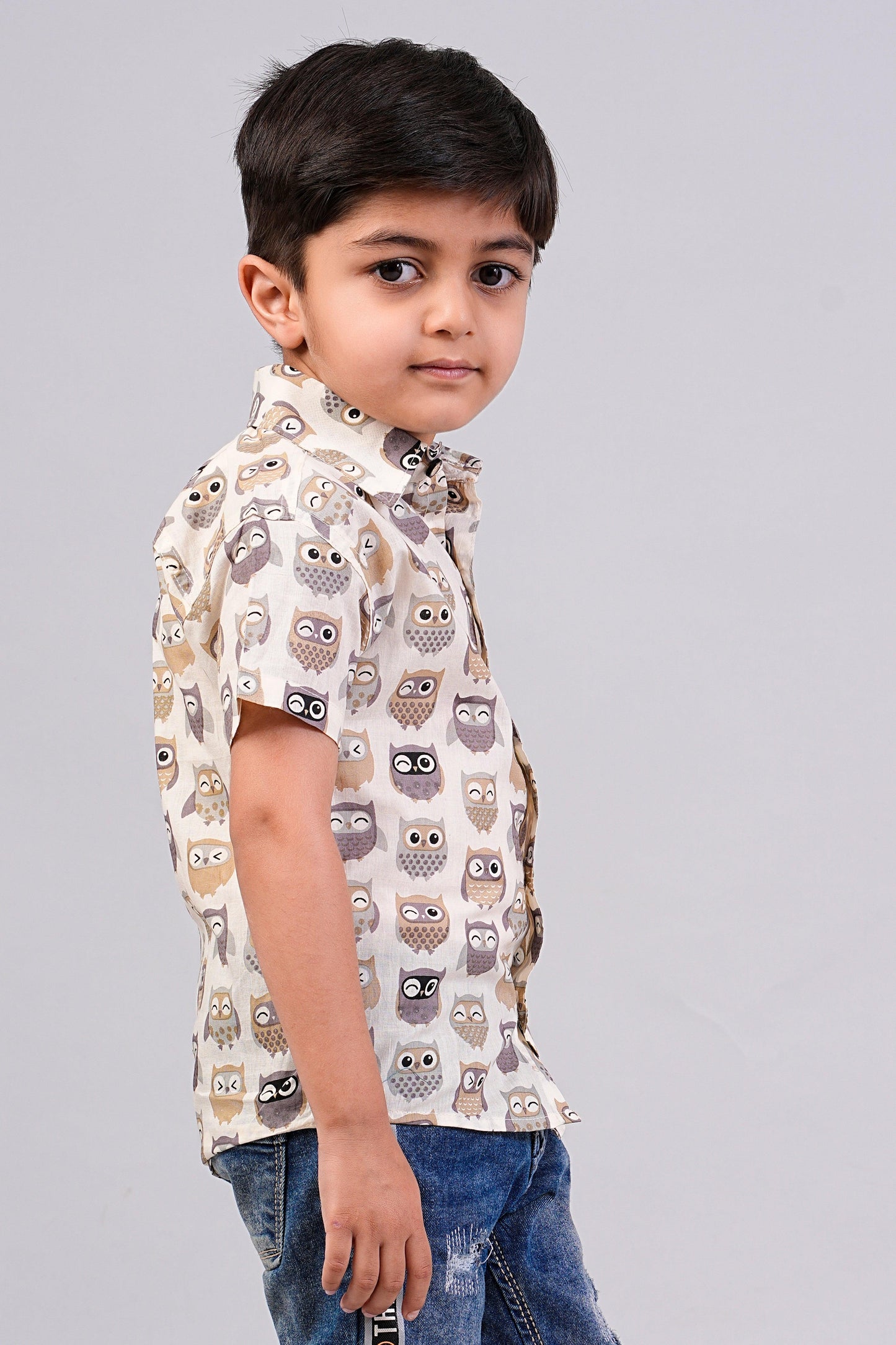 Boy's Ethnic Printed Half-Sleeves Shirts