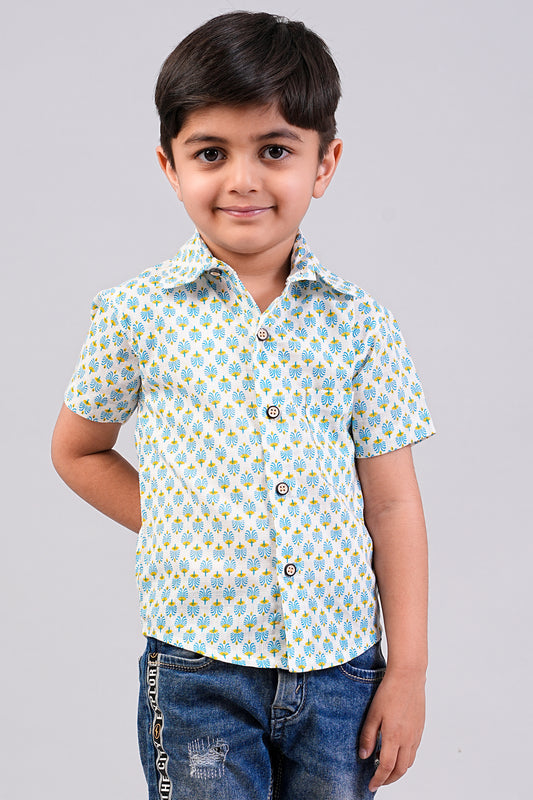 Boy's Buti Printed Half-Sleeves Shirts