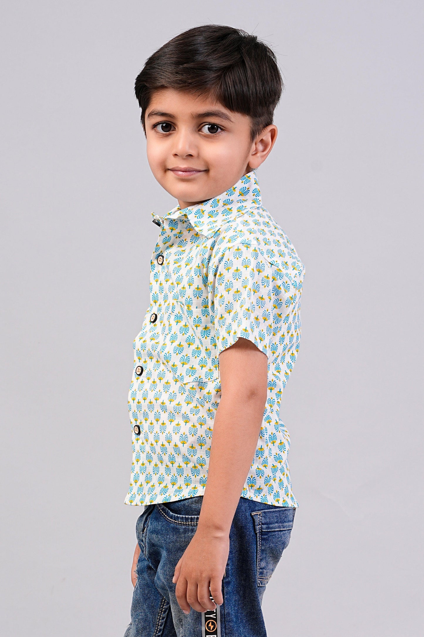 Boy's Buti Printed Half-Sleeves Shirts
