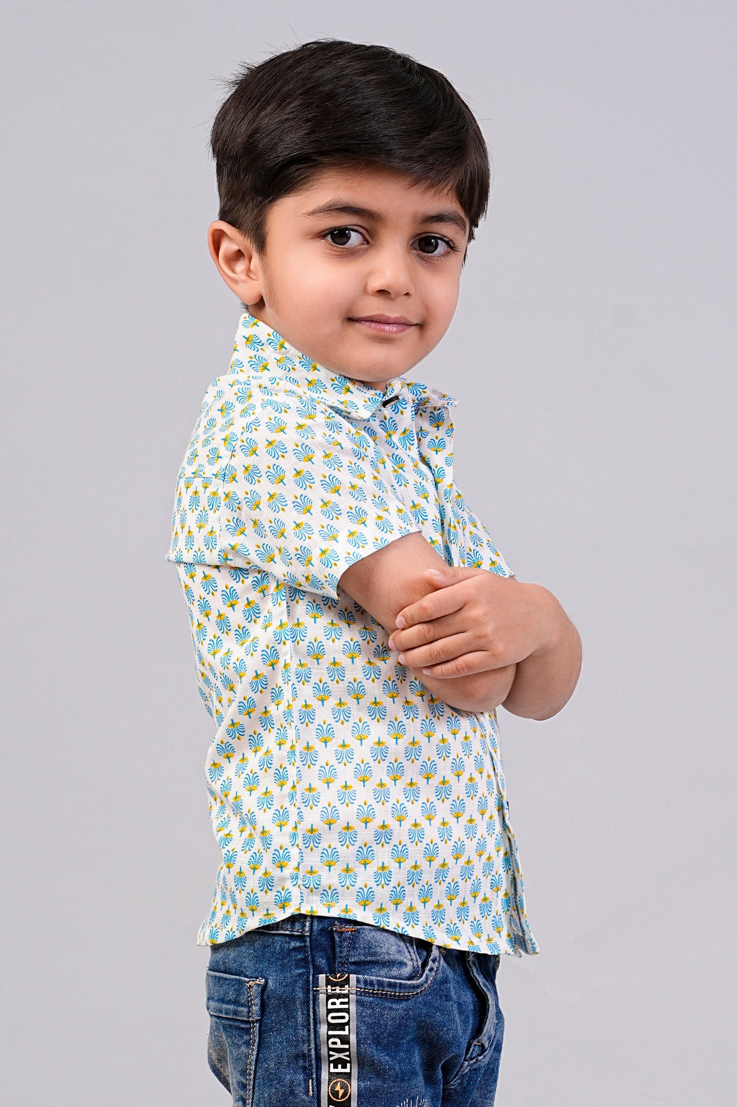 Boy's Buti Printed Half-Sleeves Shirts