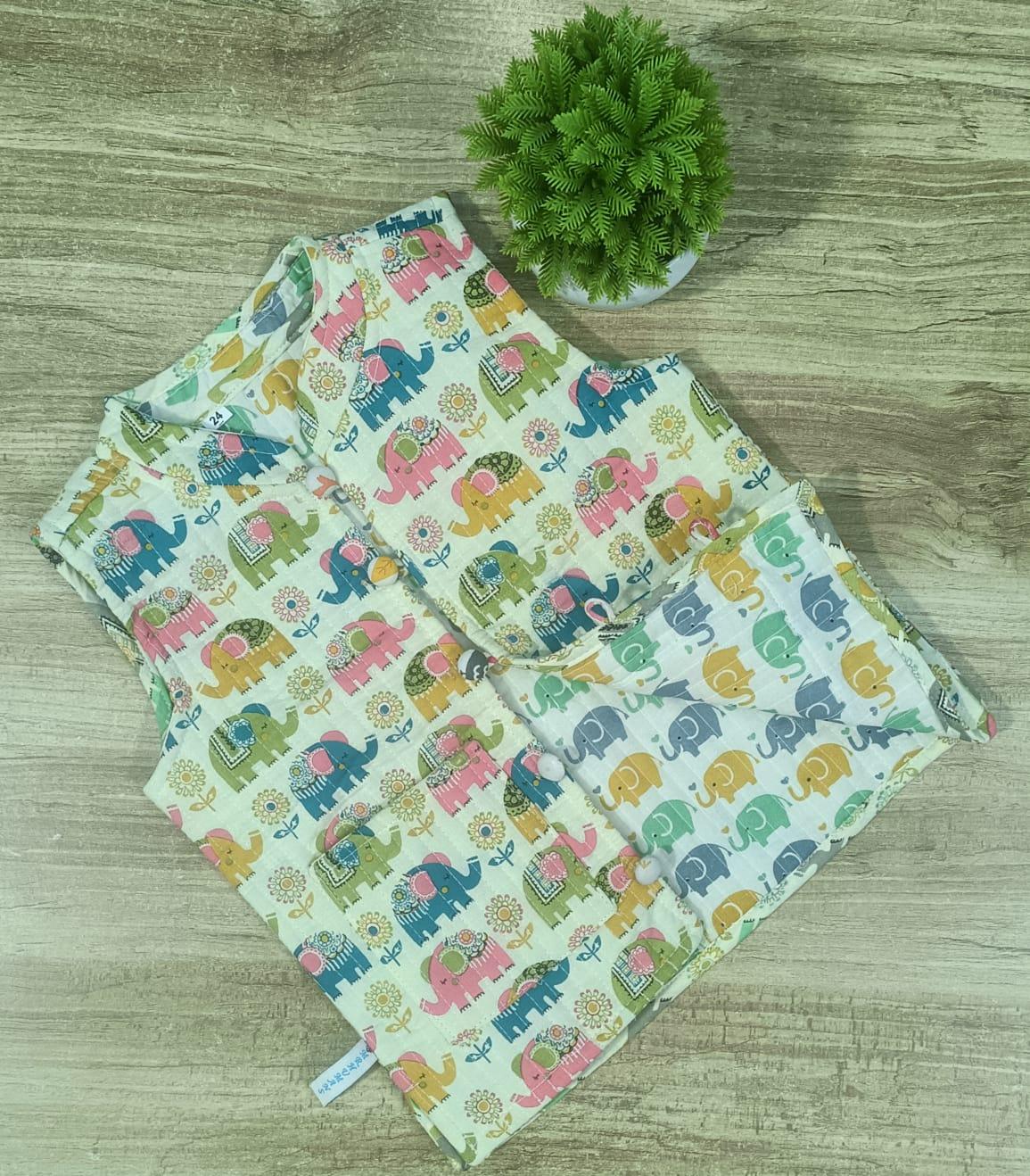 Stylish Unisex Reversible jacket with Beautiful Elephant print