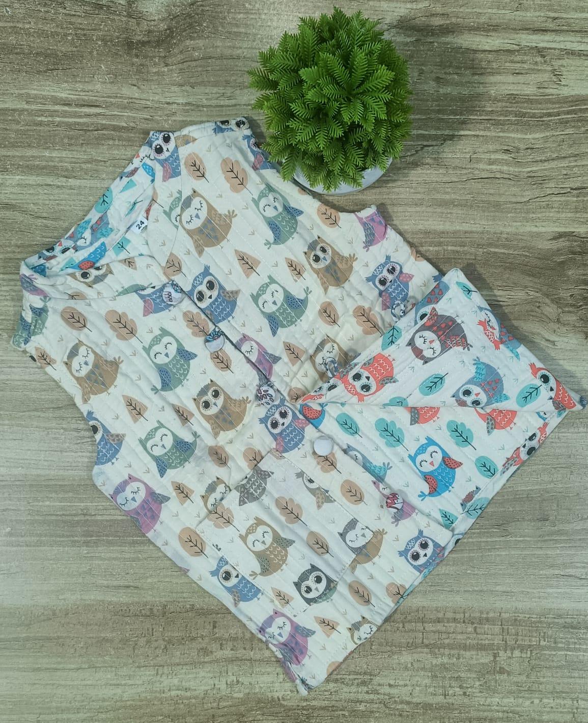 Unisex Reversible jacket with Owl Print