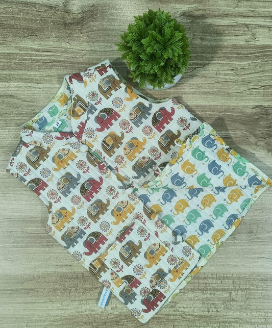 Stylish Unisex Reversible jacket with Elephant Print