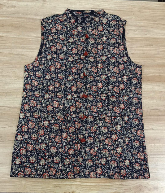 Women's Ethnic Printed Reversible Jacket