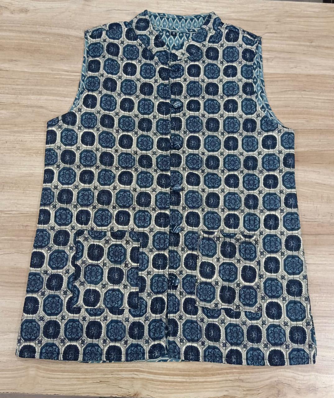 Women's Ethnic Printed Reversible Jacket