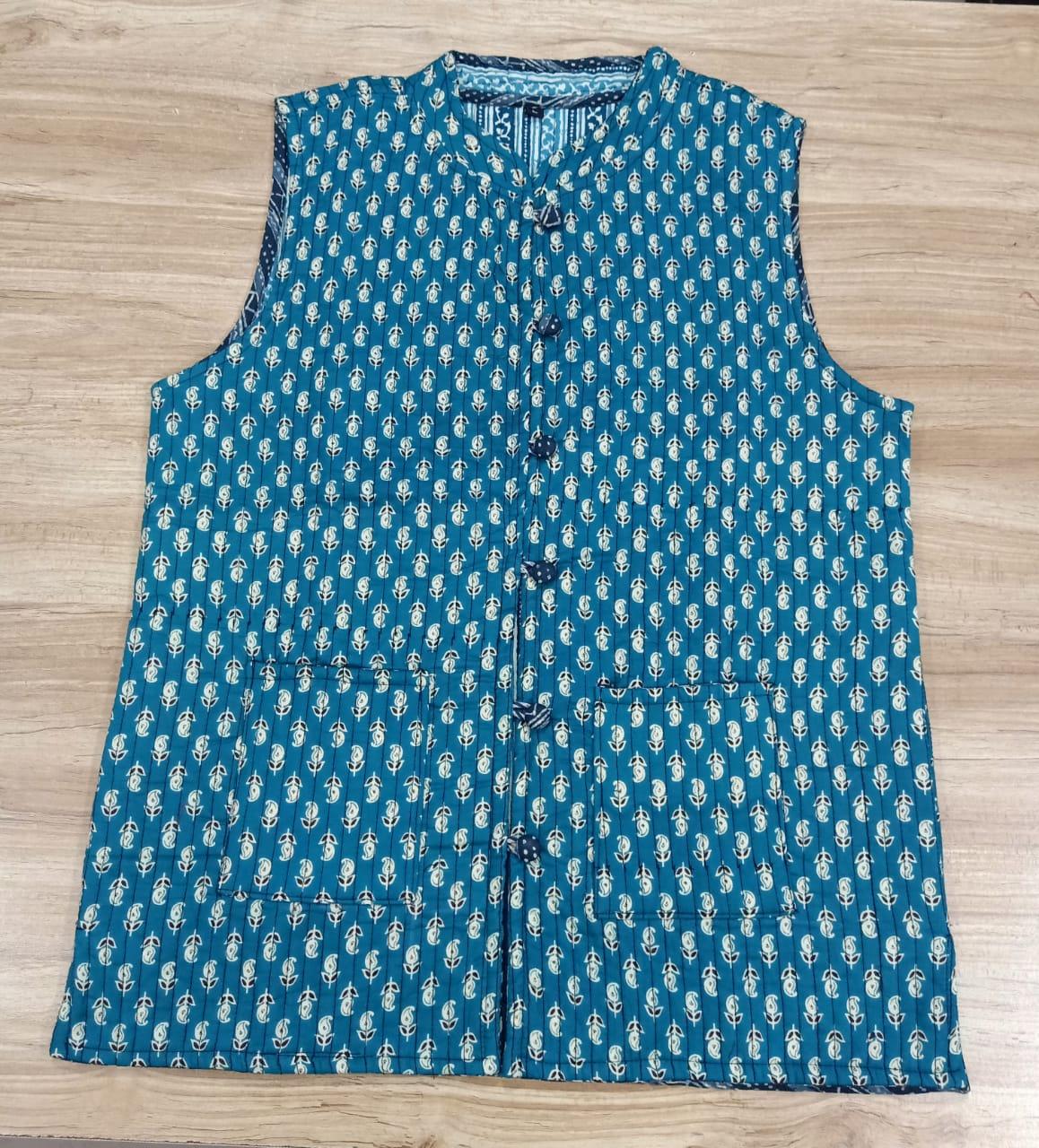 Women's Ethnic Printed Reversible Jacket