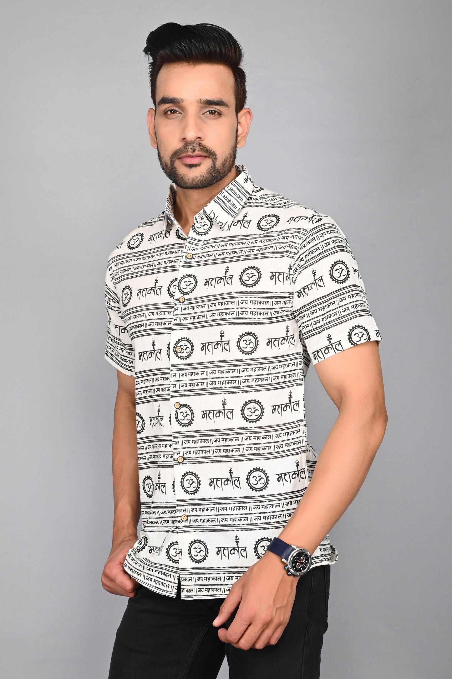 Men's Printed Half-Sleeves shirts