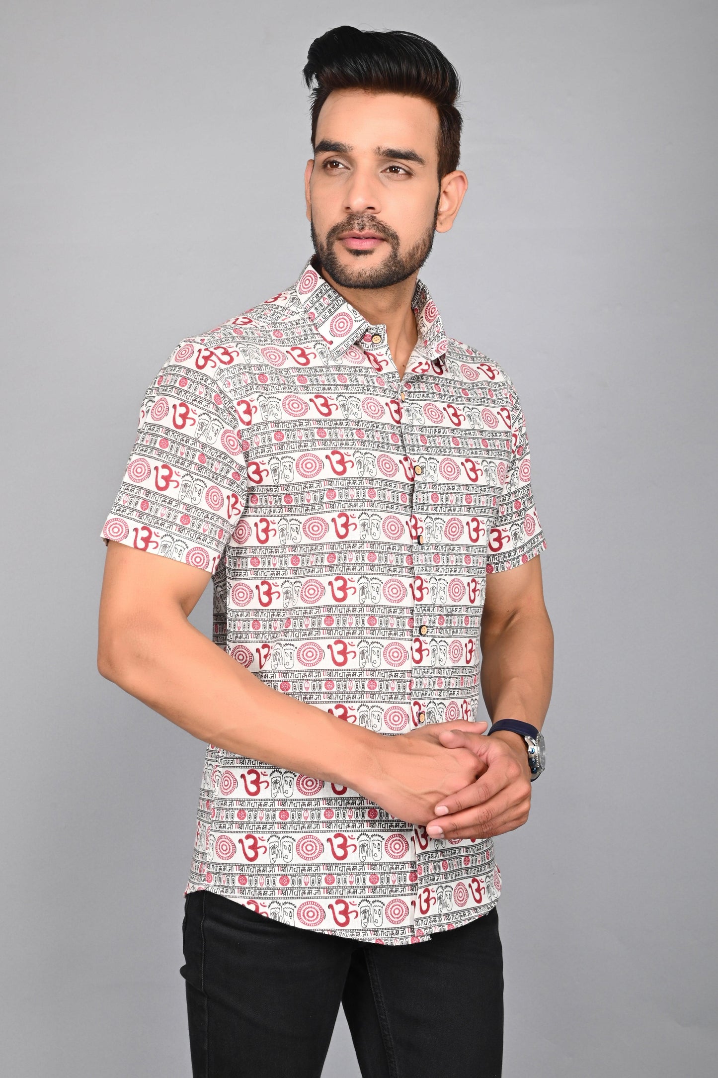 Men's Printed Half-Sleeves shirts