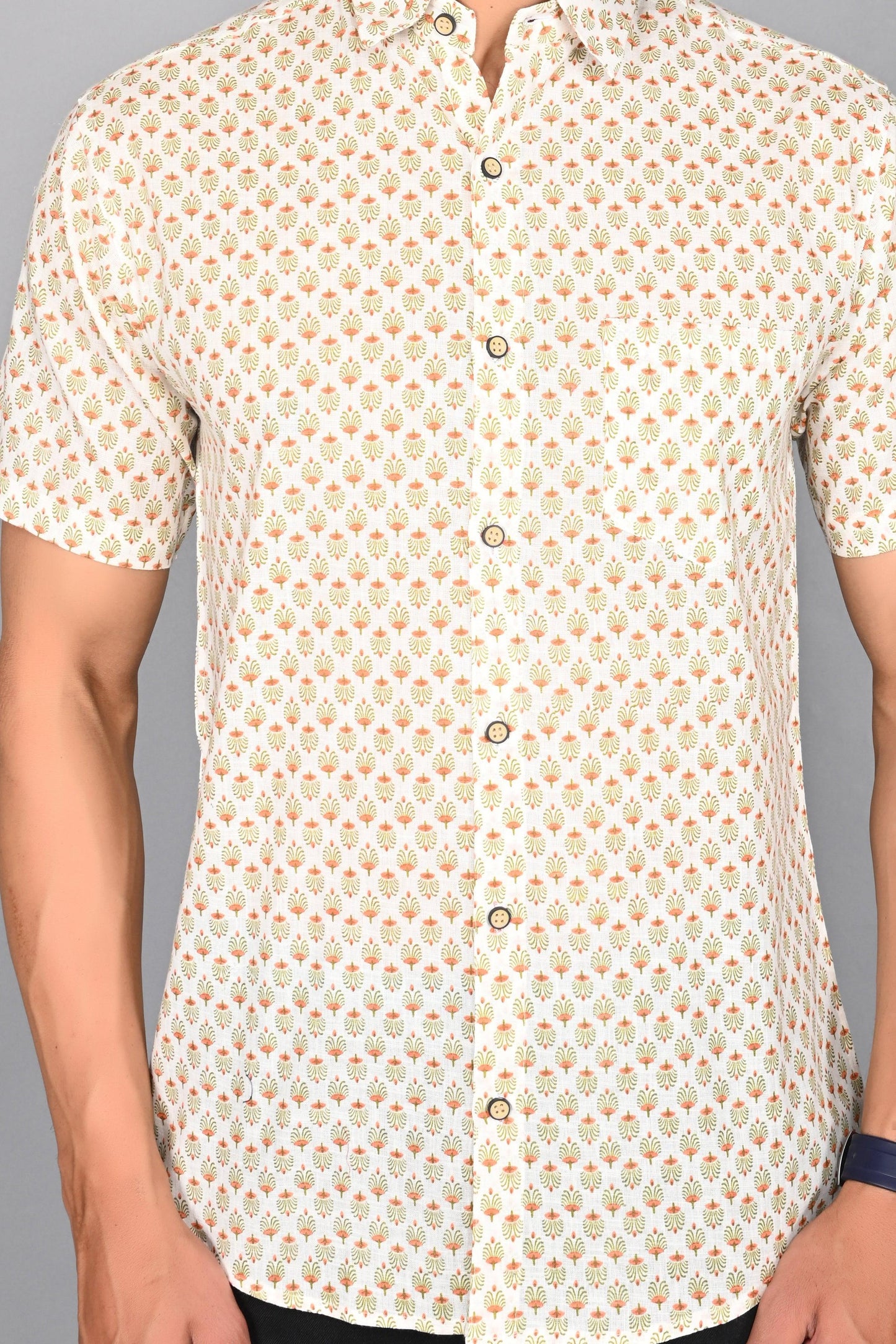 Men's Printed Buti Half-Sleeves shirts