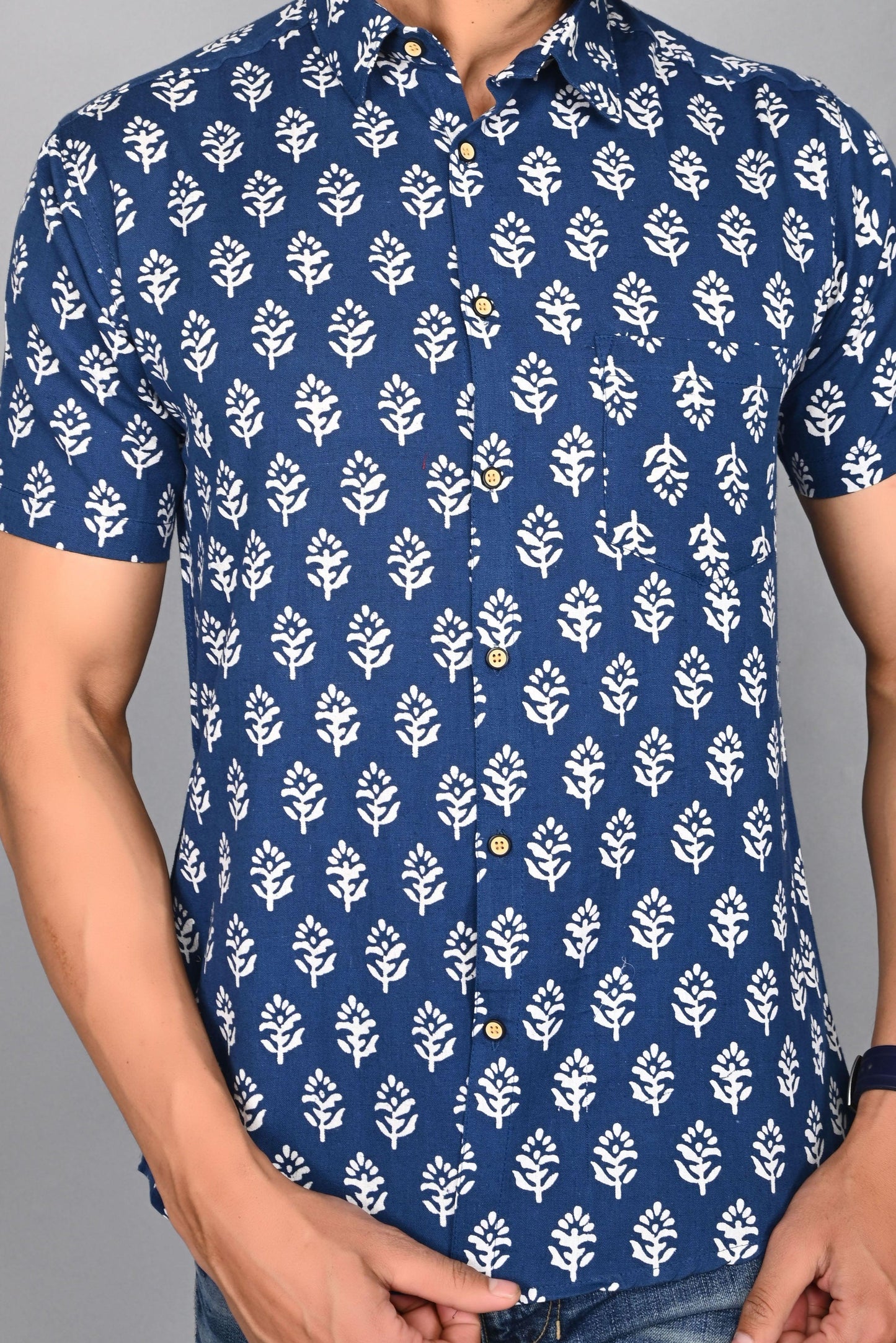 Men's buti Printed Half-Sleeves shirts