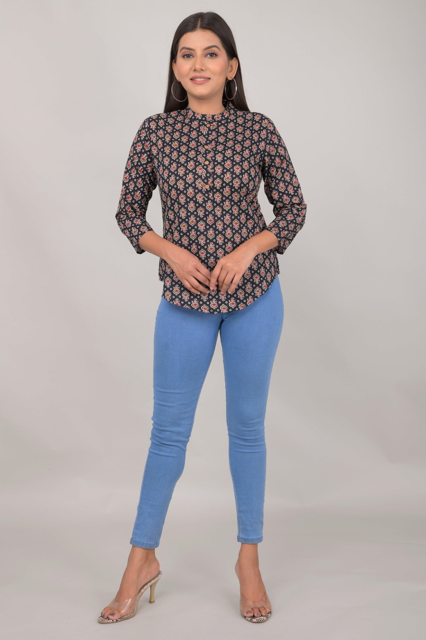 Women's Ethnic Buti Printed Cotton Kurta