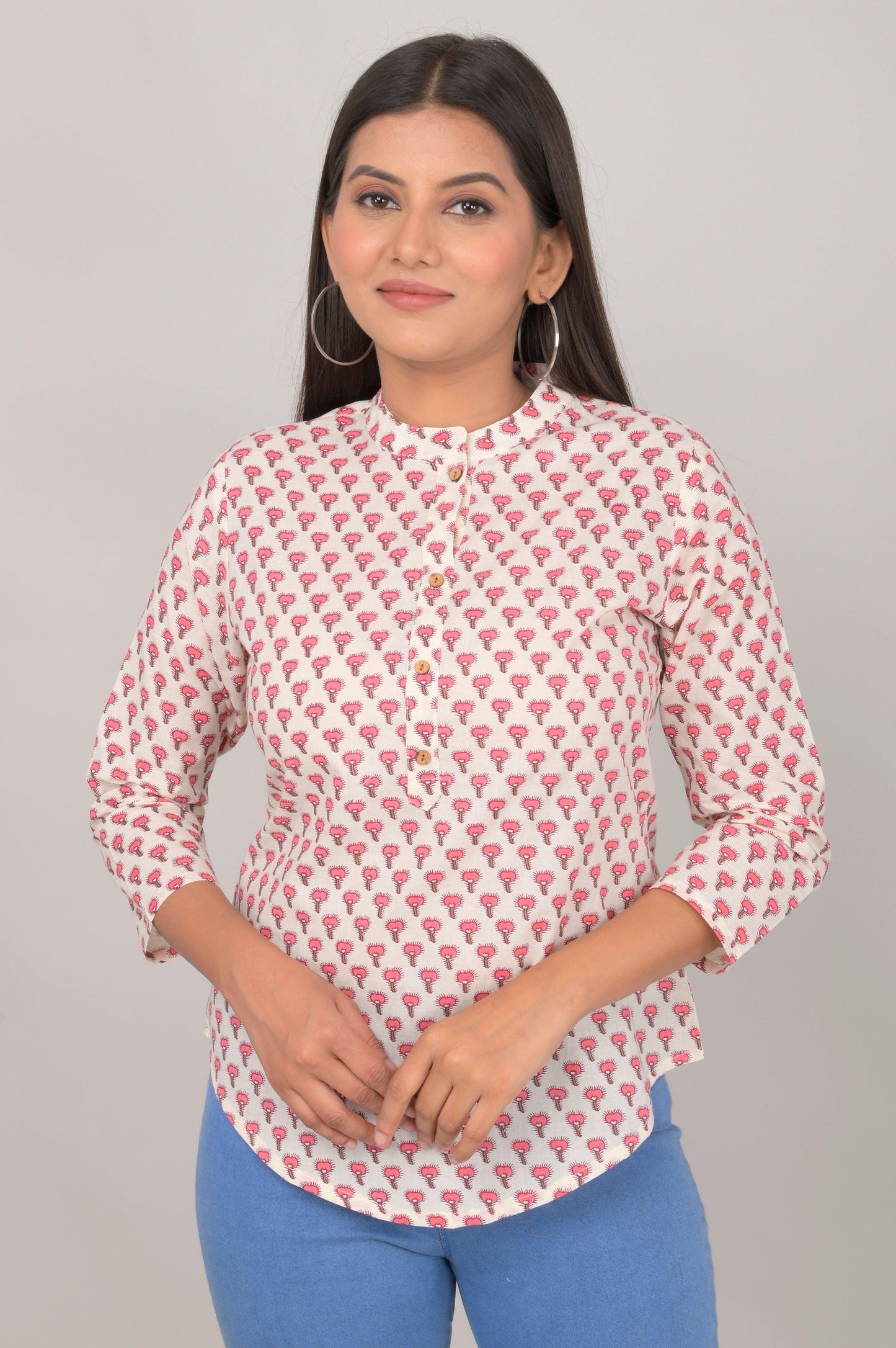 Women's Ethnic Buti Printed Cotton Kurta