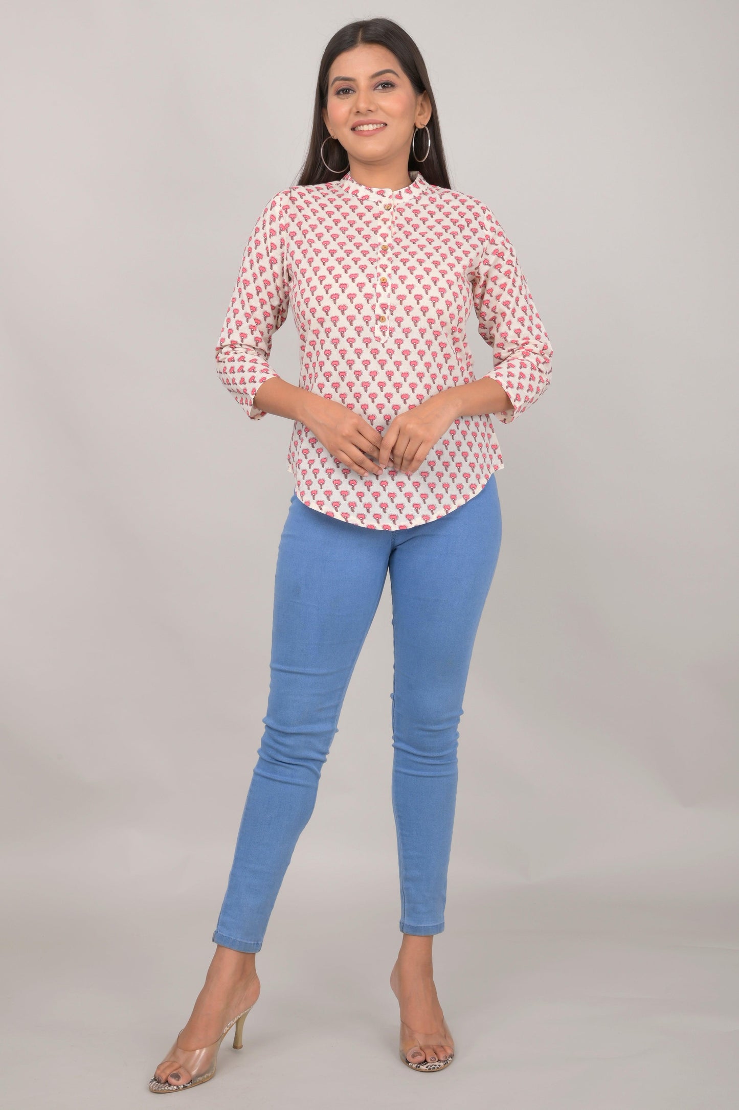 Women's Ethnic Buti Printed Cotton Kurta