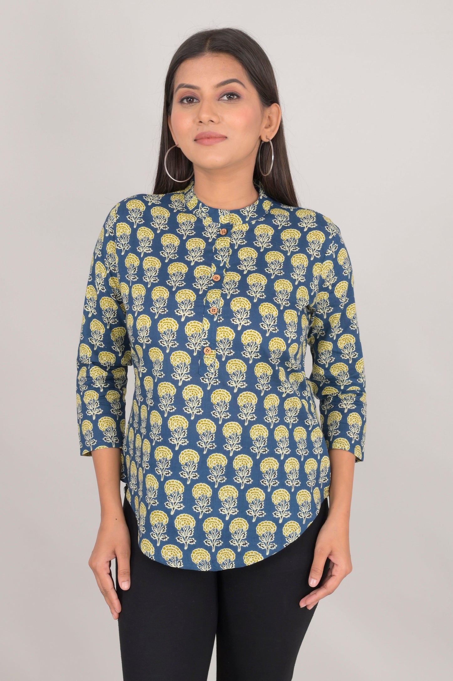 Women's Ethnic Buti Printed Cotton Kurta