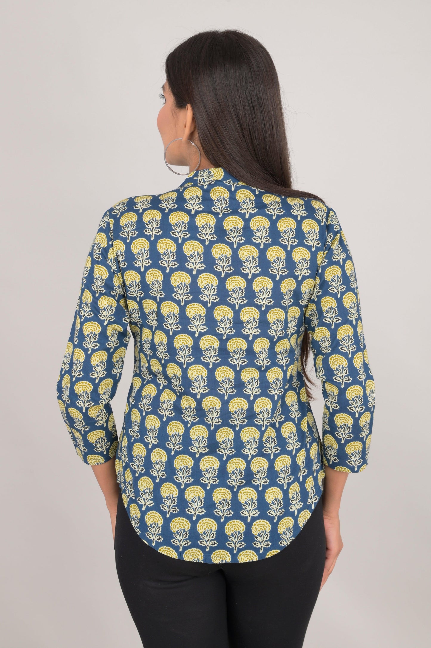 Women's Ethnic Buti Printed Cotton Kurta