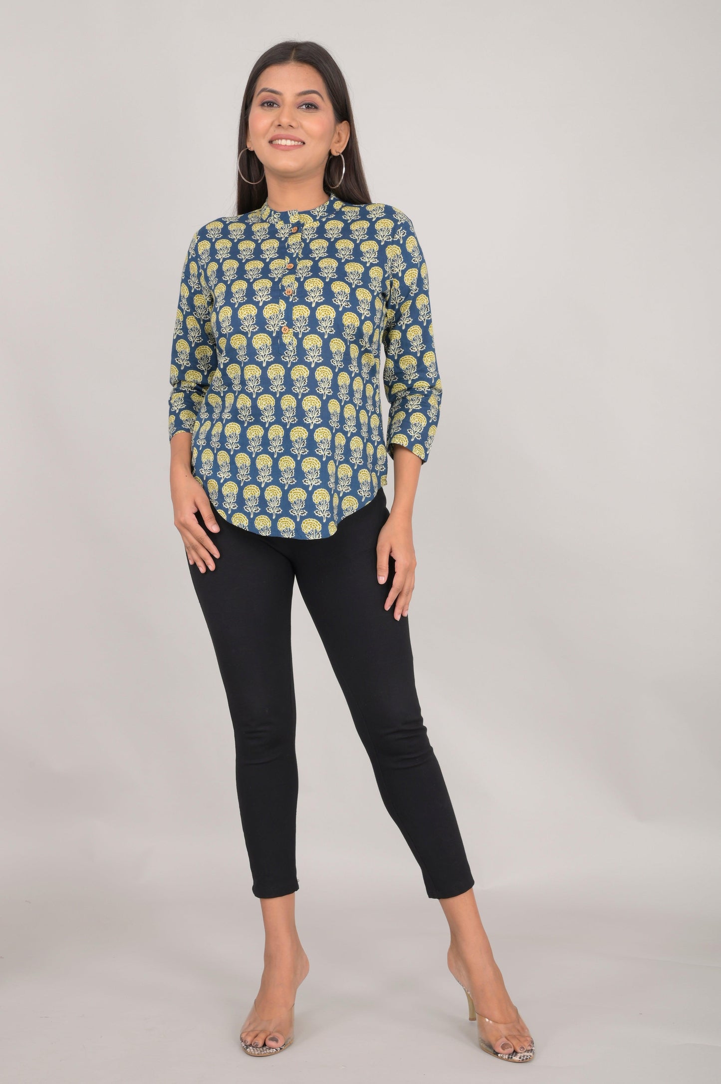 Women's Ethnic Buti Printed Cotton Kurta