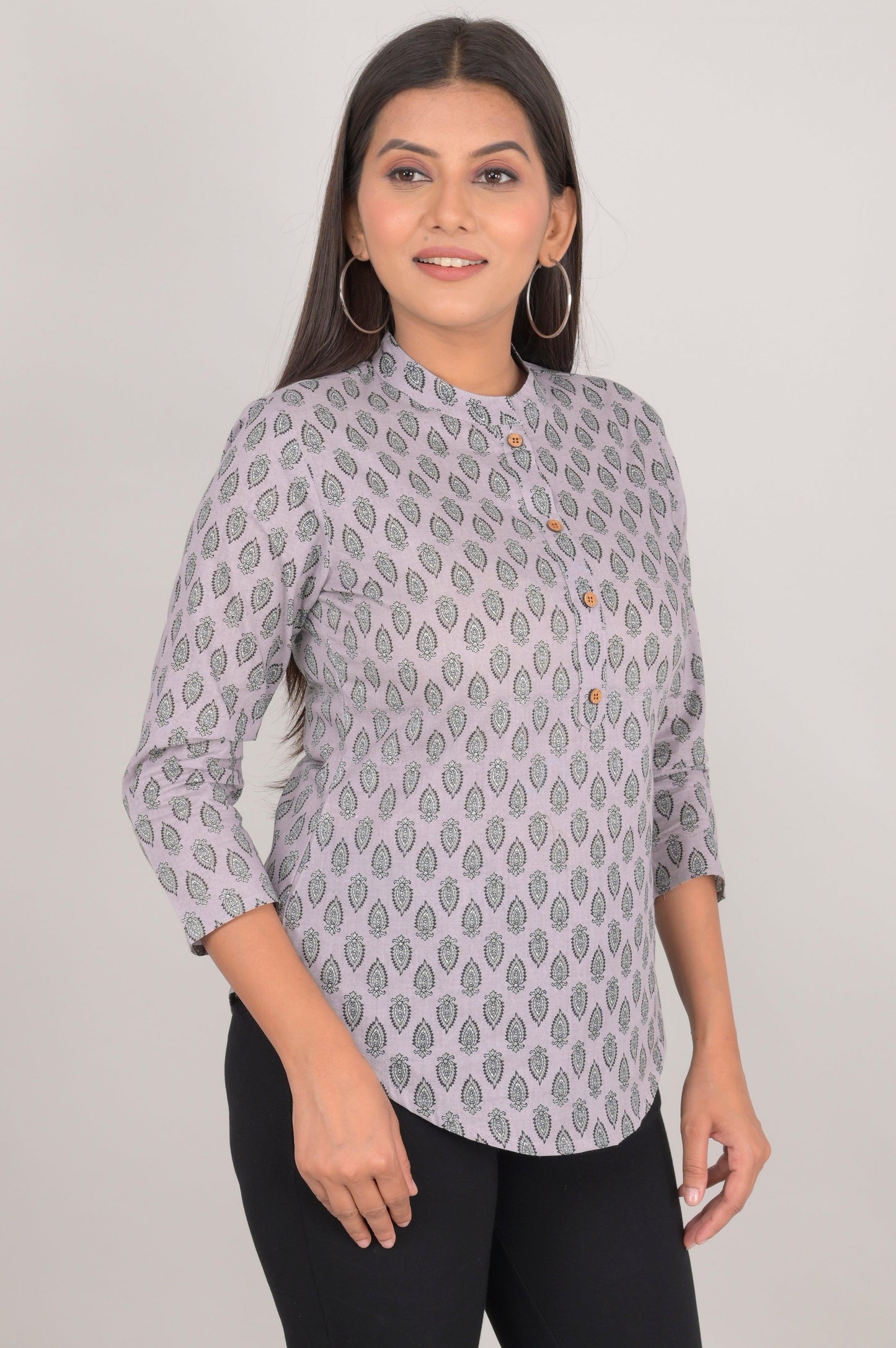Women's Ethnic Buti Printed Cotton Kurta