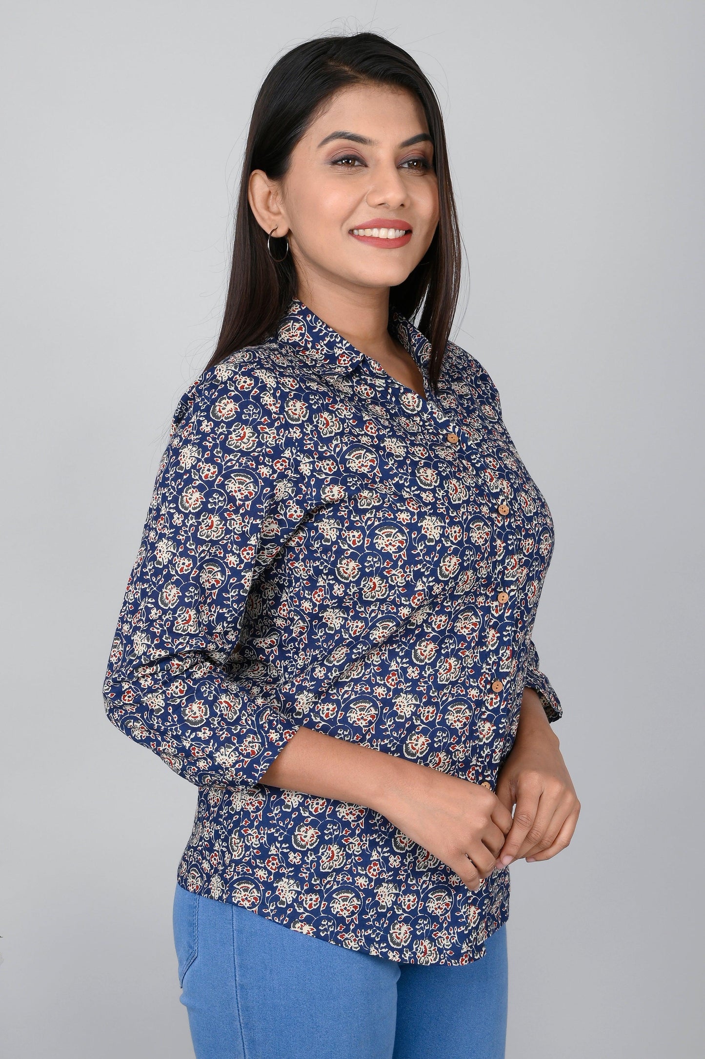 Women's Ethnic Floral Printed Shirts
