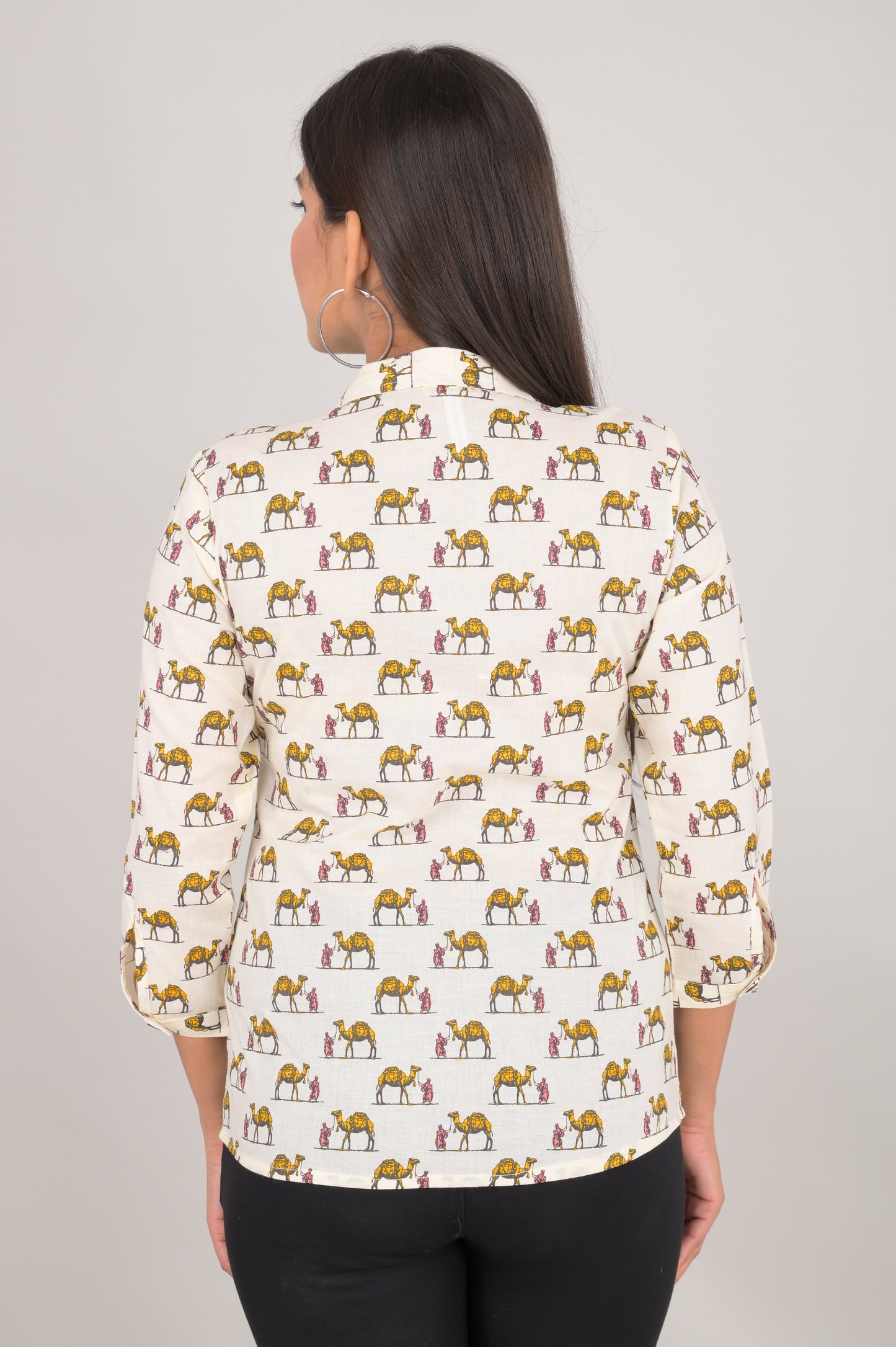 Women's Ethnic Elephant Printed Shirts