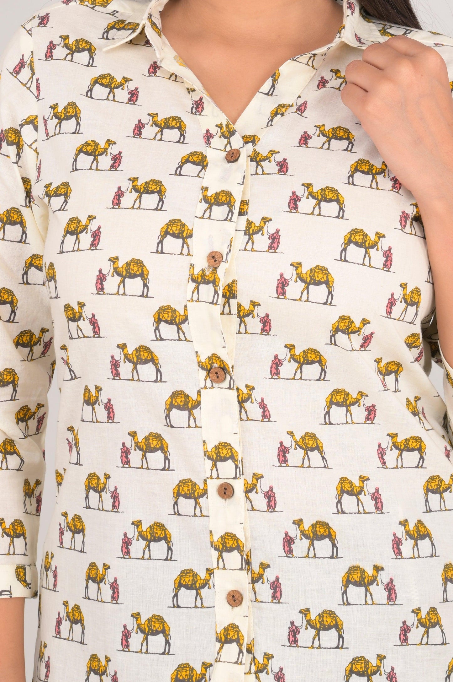 Women's Ethnic Elephant Printed Shirts