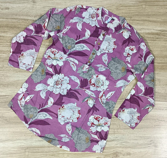 Women's Floral Printed Cotton Kurta