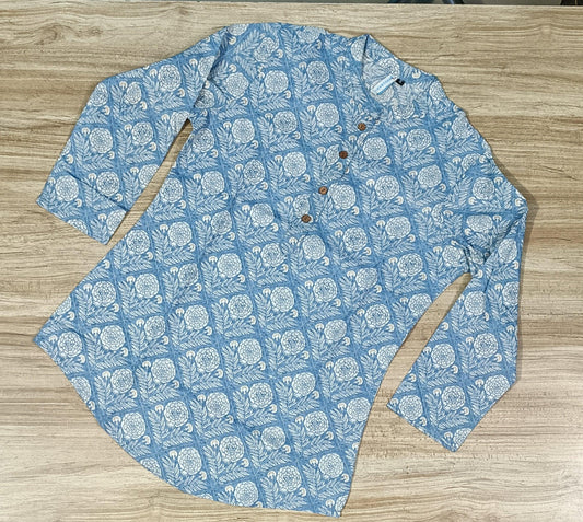 Women's Floral Printed Cotton Kurta