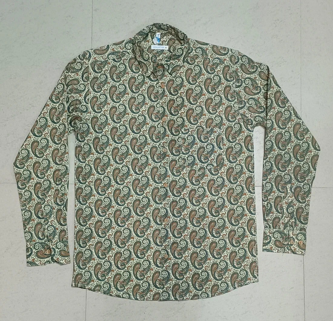 Men's Ethnic Multi Color Paisley Printed Full-Sleeves Shirts