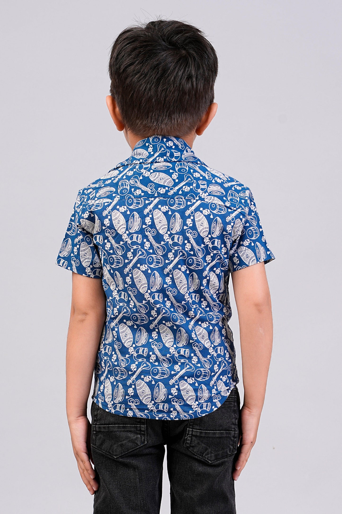 Boy's Ethnic Printed Half-Sleeves Shirts