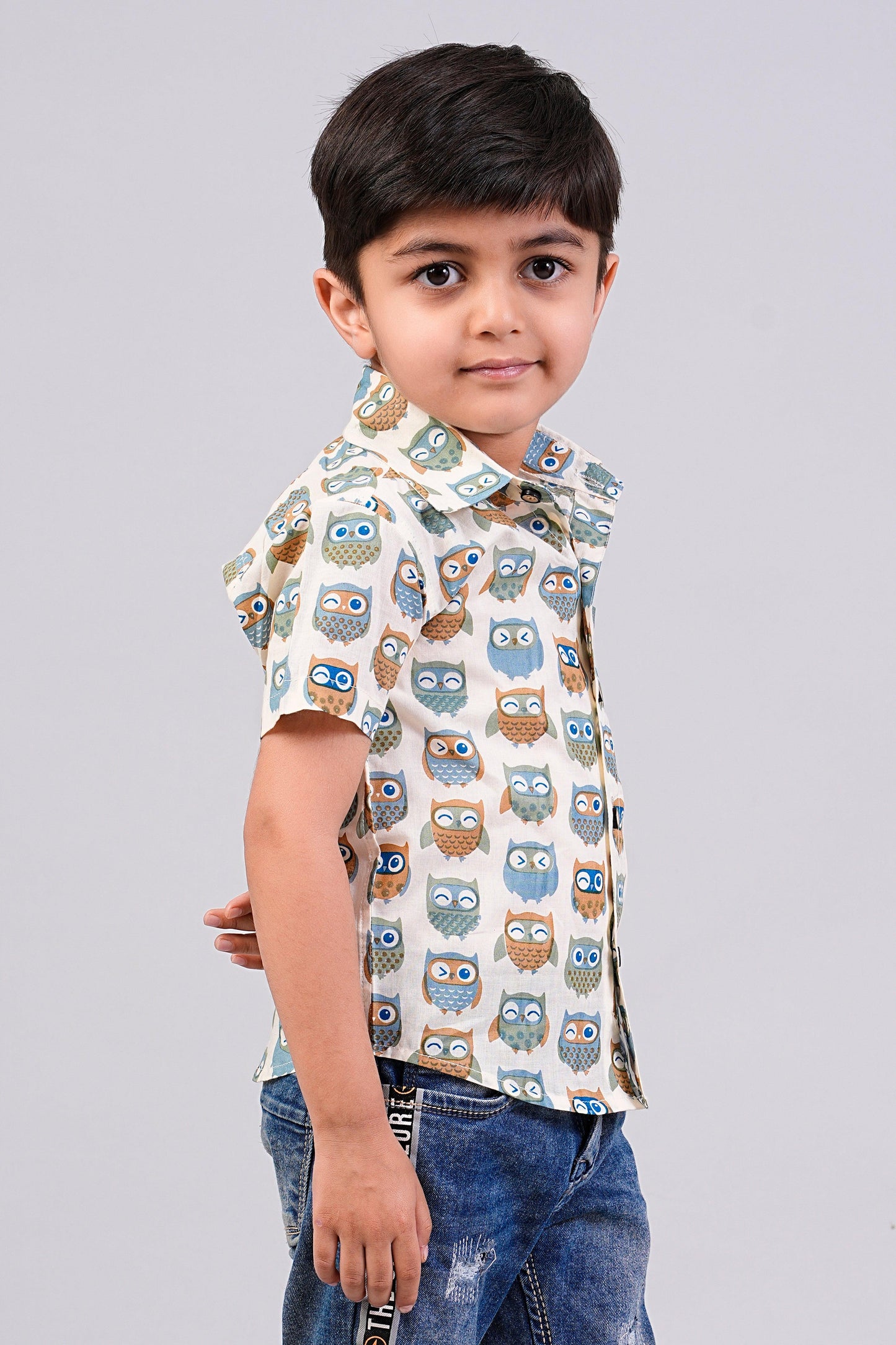 Boy's Ethnic Printed Half-Sleeves Shirts