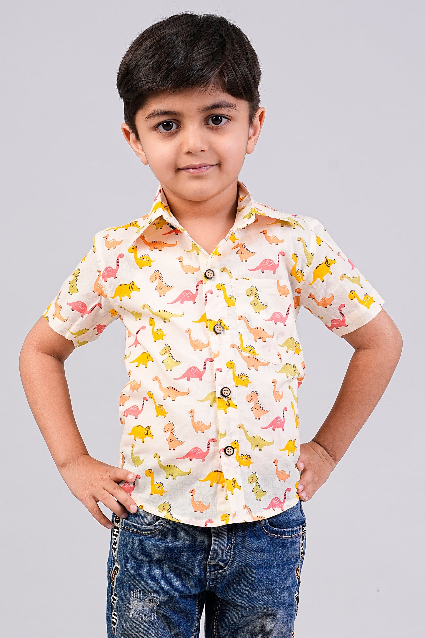 Boy's Daynasor Printed Half-Sleeves Shirts