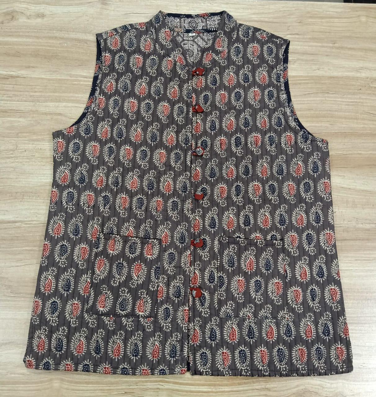 Women's Ethnic Printed Reversible Jacket