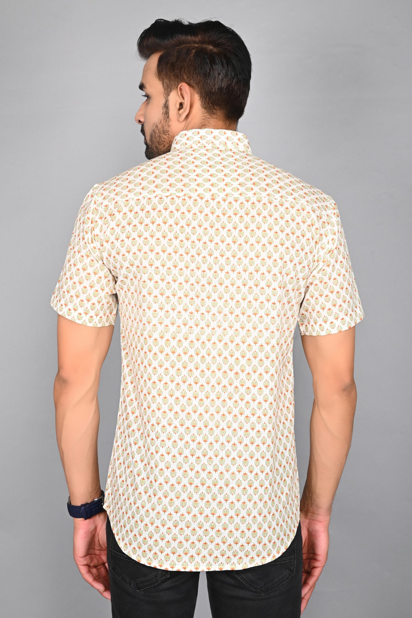 Men's Printed Buti Half-Sleeves shirts