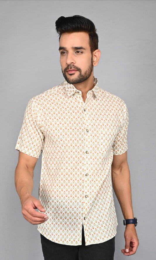 Men's Printed Buti Half-Sleeves shirts