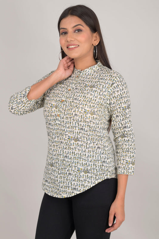 Women's Ethnic Printed Cotton Kurta