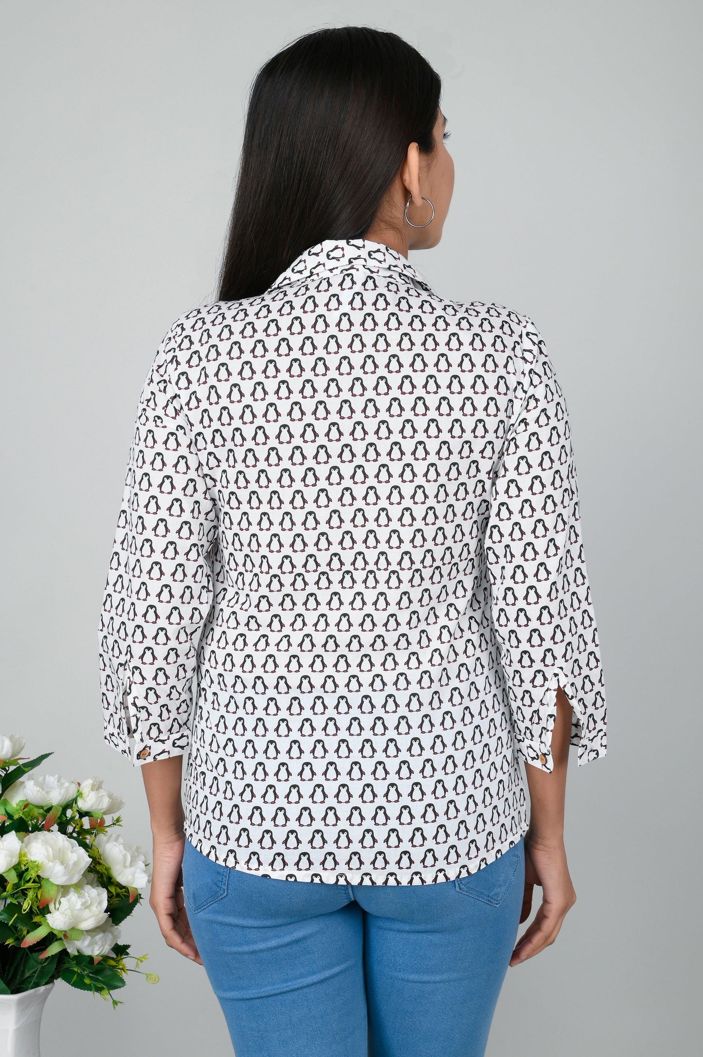 Women's Ethnic Penguin  Printed Shirts
