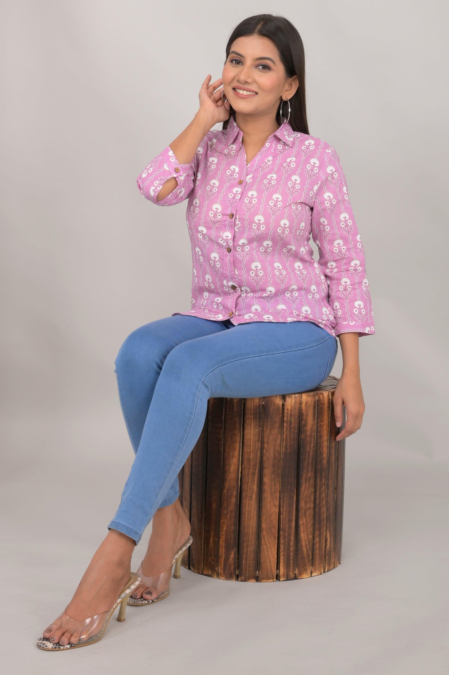 Women's Ethnic Floral Printed Shirts