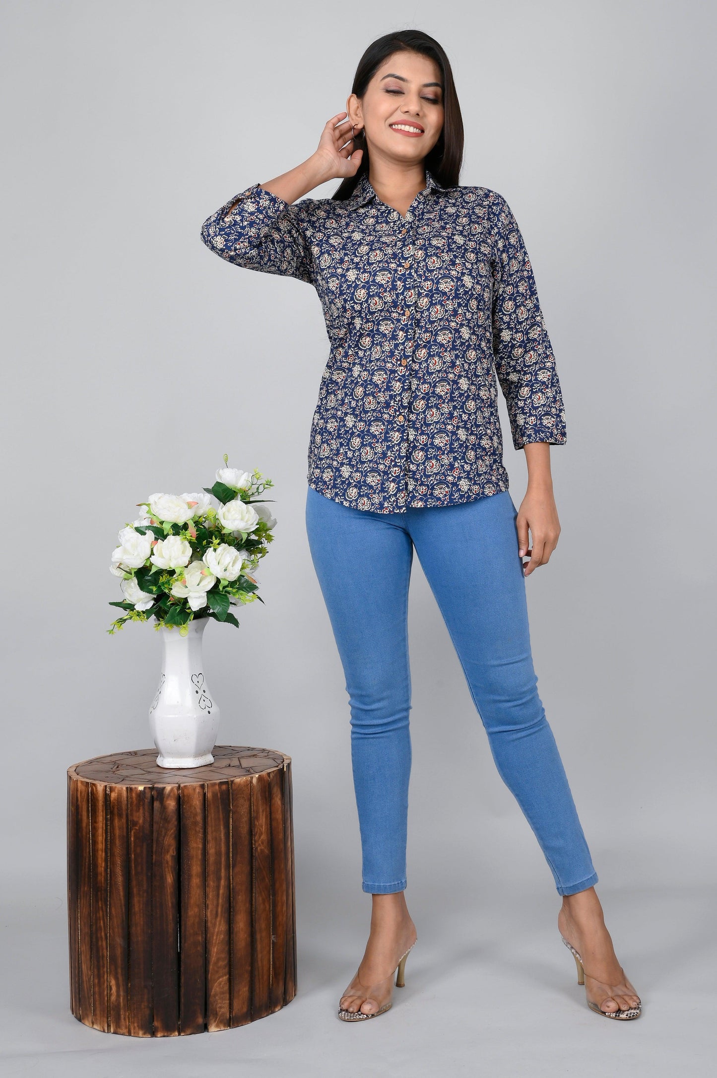 Women's Ethnic Floral Printed Shirts