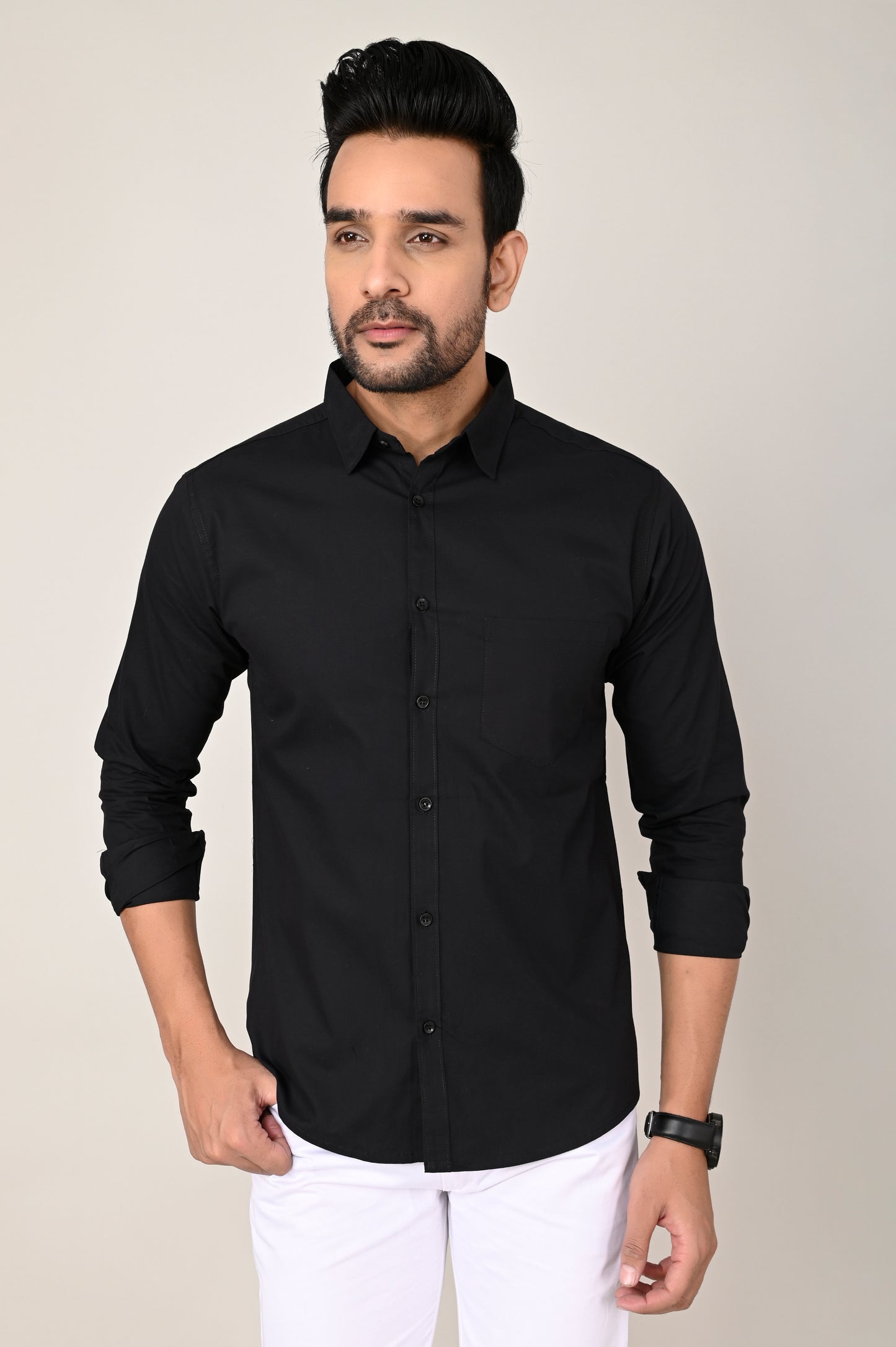 Men's Black Full Sleeves shirts